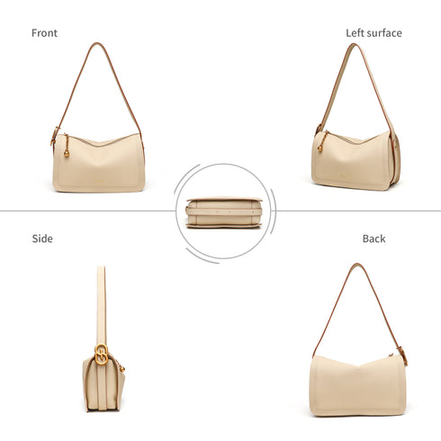Hobo Shoulder Bag - Apricot